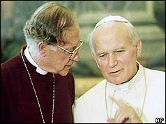 Archbishop Runcie and Pope John Paul II