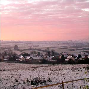 Snow in Napton on the Hill, Warwickshire