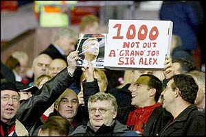 Man Utd fans show their support for Sir Alex Ferguson