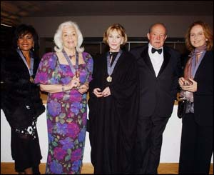 Singers Dame Shirley Bassey and Dame Gwyneth Jones, actress Sian Phillips, composer Alun Hoddinott and actor Richard Burton were honoured at the event. Richard Burton's daughter Kate Burton (right) at