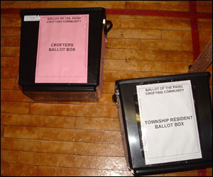 Pairc ballot boxes