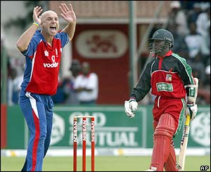 England's Alex Wharf appeals for a lbw decision