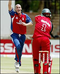 Zimbabwe's Brendan Taylor falls to Simon Jones