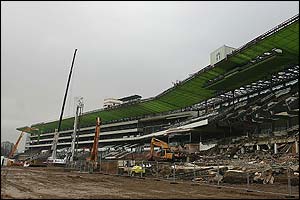 Redevelopment work takes place at Ascot racecourse
