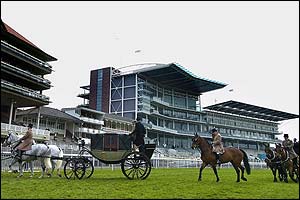 A practice of the Royal parade takes place at York racecourse
