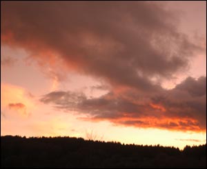 The sunset taken looking towards Letterston from Trecwn, in North Pembrokeshire (Andy Parry)