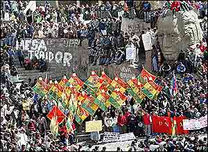 Rally in the city of La Paz