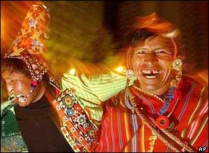 Bolivia's indigenous protesters celebrate in Sucre