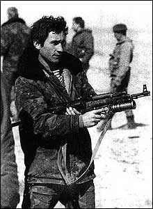 Soldier with new 'Bonfire' grenade-launcher (photo courtesy of afghanwar.spb.ru)