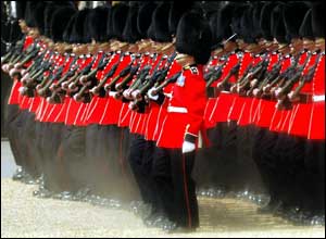 Soldiers in the Trooping the Colour