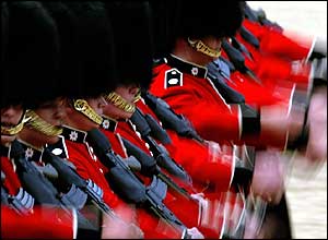Soldiers in Trooping the Colour