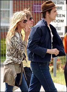Pete Doherty and Kate Moss at the Isle of Wight Festival