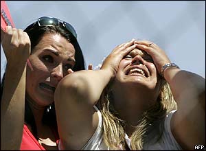 Fans cry as the verdicts are read out