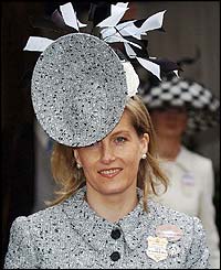 The Countess of Wessex arrives at York racecourse 