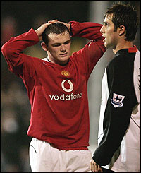 Disappointmnet is etched on Rooney's face