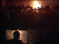 Police in riot gear at the Broadwater Farm riots