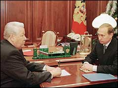 Boris Yeltsin and Vladimir Putin