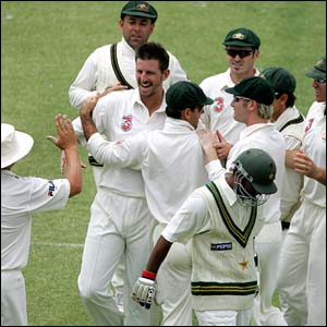 Australia celebrate as Youhana trudges off