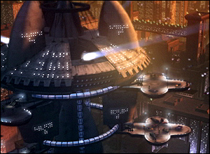 The film recreates the look and feel of the official Star Wars films. Many of the locations will be familiar to fans, including this shot of a landing pad on Coruscant.