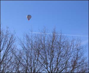High flyers overhead, sent by John Mack from Hay-on-Wye