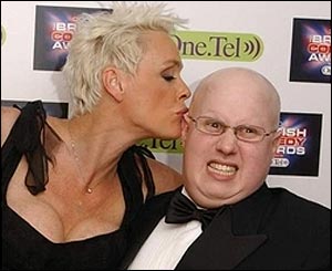 Bridget Nielson and Matt Lucas