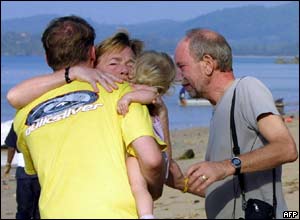A reunited family of tourists - Krabi, southern Thailand