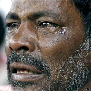 Homeless man in a mosque being used as a shelter