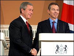 President Bush and Tony Blair 