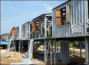 Temporary accommodation in southern Thailand