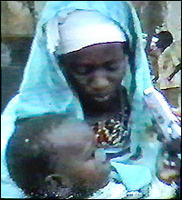 A mourning Somali mother and child