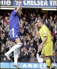 Kezman equalises for Premiership leaders Chelsea