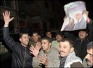 Palestinians in Jenin celebrate