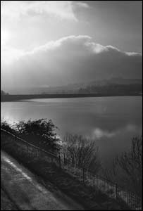 Philip Mansell from Bridgend captured this view of the reservoir from Pontsticill while on a visit to the Brecon Mountain Railway
