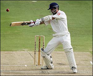 Vaughan plays an attacking stroke