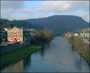 Evening sun on the River Taff at Pontypridd (Valerie Williams)