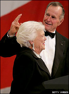 George HW Bush and wife, Barbara