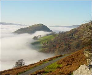 Castell Dinas Bran, near Llangollen, cloaked in clouds (Susan Stanley, USA, formerly of Wrexham)