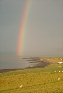 A rainbow off the sea, taken just outside of Aberaeron, Ceredigion (Rhys Brock, Brackley, Northants)