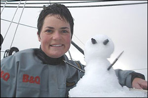 But there is no avoiding the cold weather of the feared Southern Ocean and Christmas is spent surviving in a huge storm