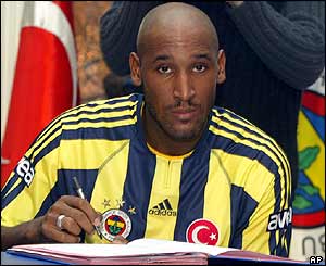 Nicolas Anelka completes his �7m move from Manchester City to Fenerbahce
