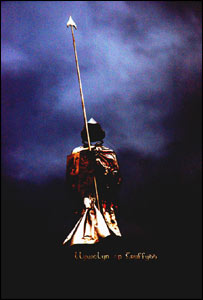 A statue of Llywelyn ap Gruffydd in Llandovery car park near the castle, from Kingsley Jones (Monmouth)