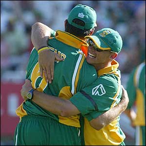 Kemp and Ashwin Prince celebrate the win
