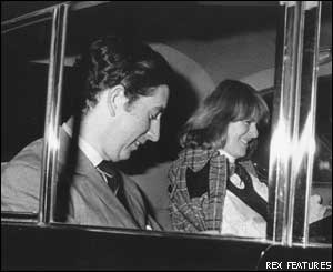 Prince Charles and Mrs Parker Bowles in a car (photo: Rex Features)