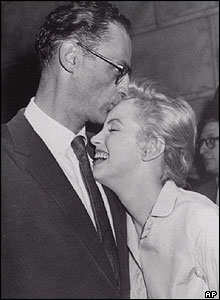 Arthur Miller with Marilyn Monroe in 1956