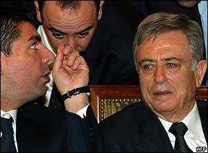 Syrian Vice-President Abdul Halim Khaddam offers his condolences to the Hariri family.