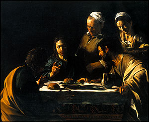 The Supper at Emmaus, (1606), Pinacoteca di Brera, Milan