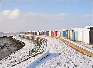 Beach huts in Brightlingsea