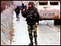 IFOR troops and APC patrol the streets of Sarajevo - 1 January 1996