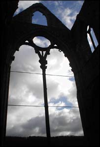 The dramatic sky through a window at Tintern Abbey (Phil McCarthy, Cardiff)