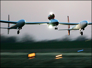 The GlobalFlyer aircraft taking off from Kansas on 1 March (AP)